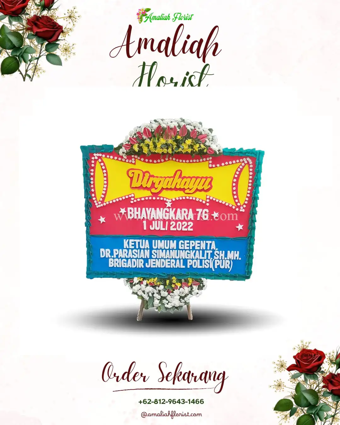 Papan Bunga HUT Ulang Tahun Batang Lupar